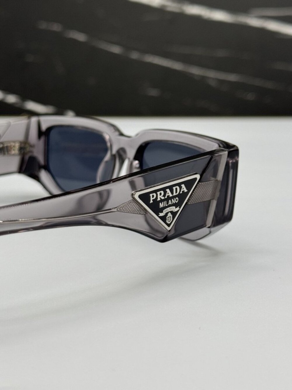 NEW PRADA PR09ZS 18S09T SUNGLASSES TRANSPARENT GRAY UNISEX PR 09ZS, SPR 09Z - Picture 6 of 10